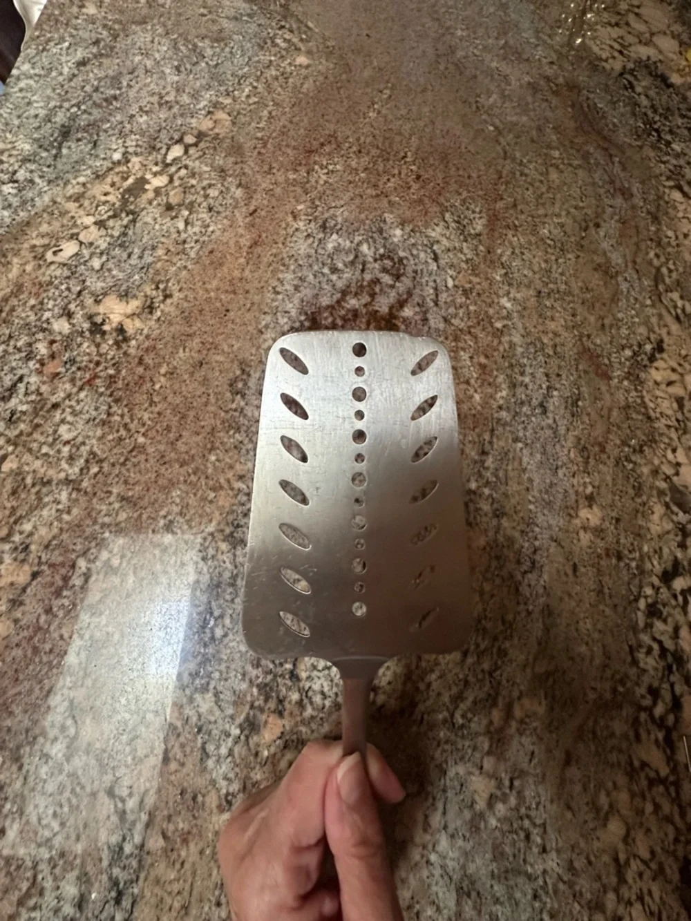 Stainless Steel Slotted Turner Spatula - Silver